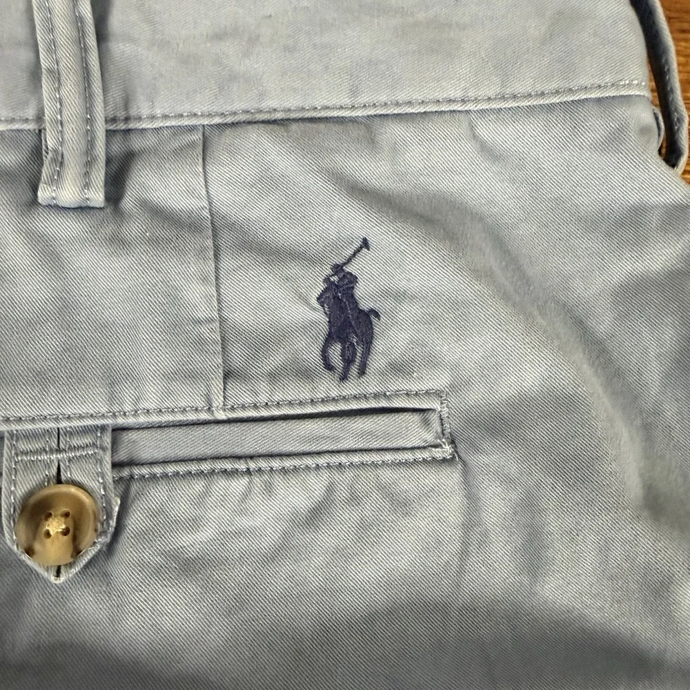 Polo Ralph Lauren Flat-Front Stretch Classic Fit Chino Shorts blue Size 40